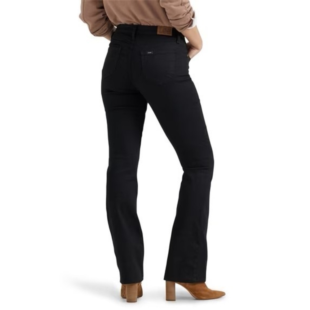 LEE Midrise Boot Cut Jeans Sz 20 LONG TALL Dark Black Stretch Denim 5 Pocket NWT